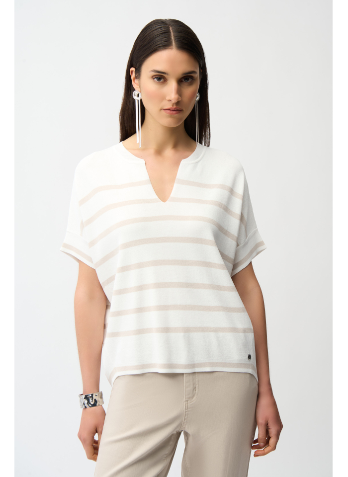 Joseph Ribkoff 261921 Dzianinowa bluzka z opadającym rękawem.