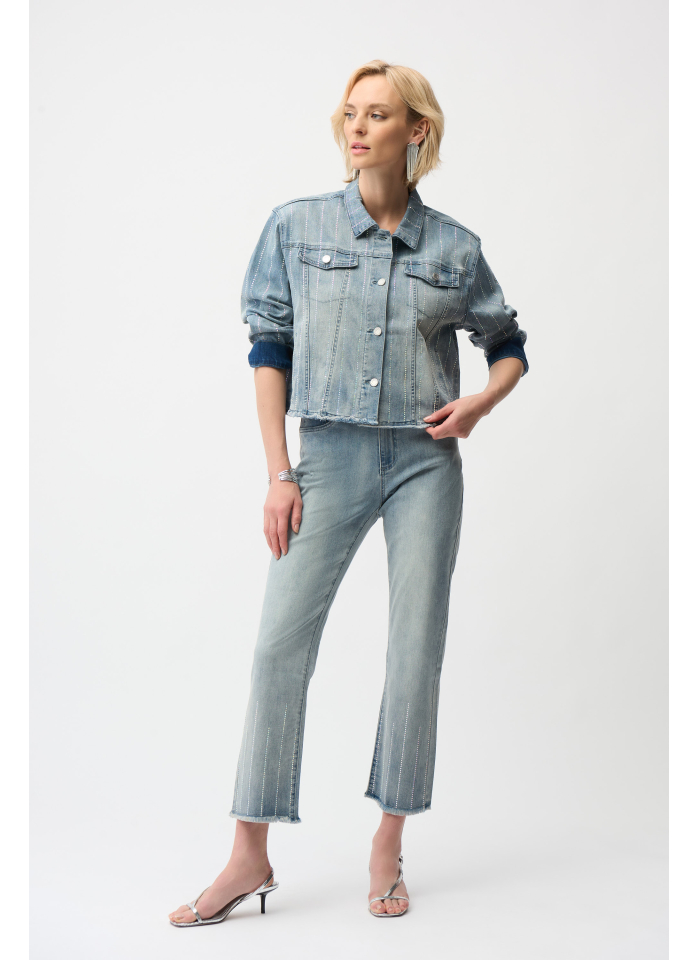 Joseph Ribkoff 261958 jeasowa katana zdobiona dżetami