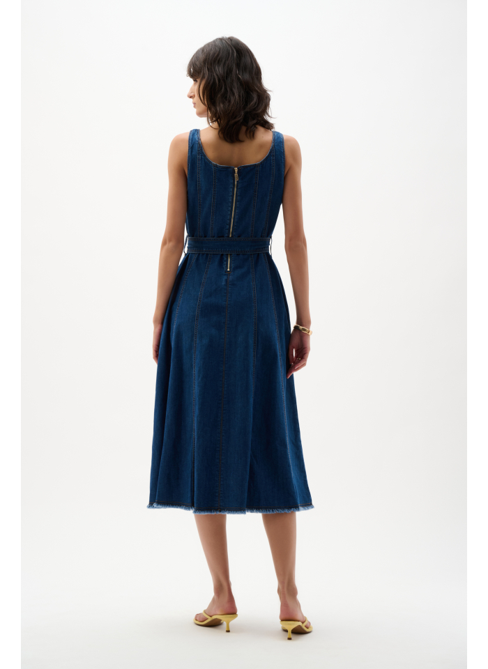 Joseph Ribkoff 262901 Jeansowa sukienka z paskiem.