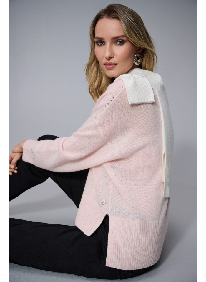 Joseph Ribkoff 253980 różowy sweter kaszmirowy