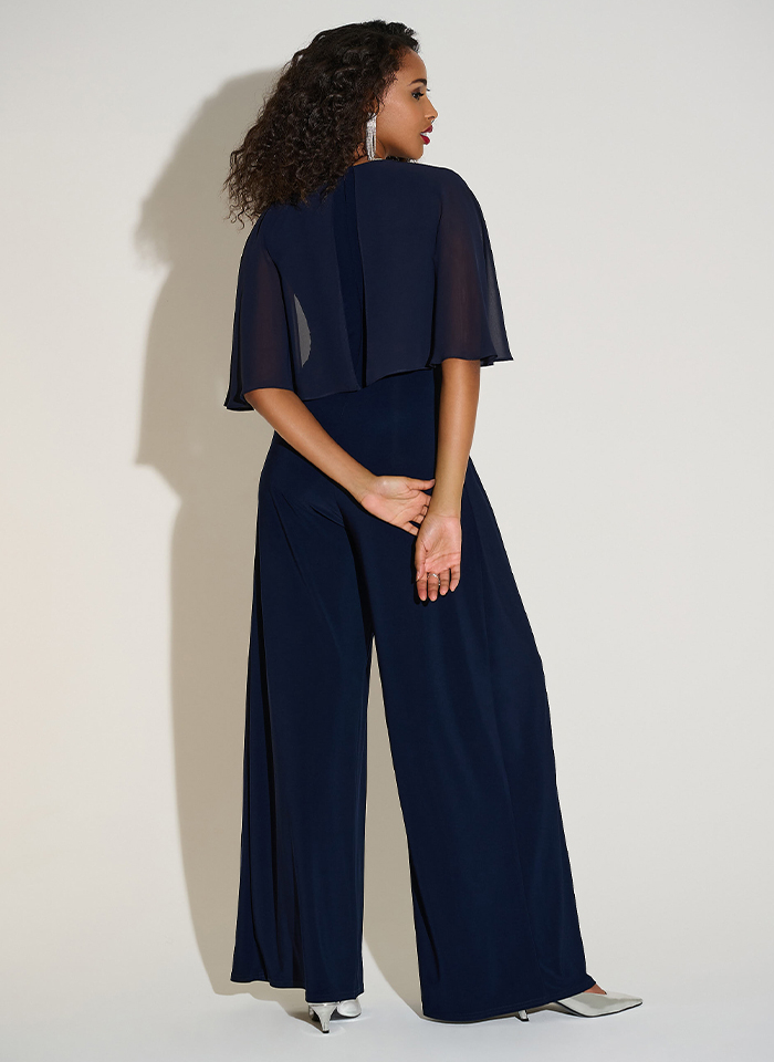 Joseph Ribkoff 253723 Wieczorowy kombinezon z szyfonowym rękawem.